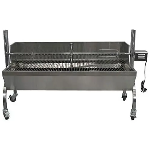 TITAN GREAT OUTDOORS Rotisserie Grill Roaster w/Windscreen Stainless Steel 13W 88LBS Capacity BBQ TITAN GREAT OUTDOORS Rotisserie Grill Roaster w/Windscreen Stainless Steel 13W 88LBS Capacity BBQ