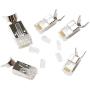 VBOR CAT7 Large Connector RJ45 Shielded Connector RJ45 Plug 50μ-Gold Plated Modular Plug 2 Piece Set for CAT7 Ethernet Cable (50 Pieces Pack)