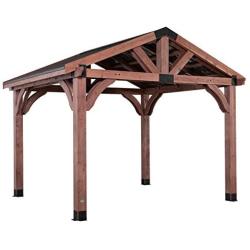 Backyard Discovery 2001510 Arlington 12 x 10 Gazebo, 12 Ft x 10 Ft, Walnut