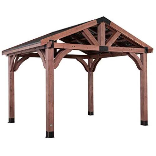 Backyard Discovery 2001510 Arlington 12 x 10 Gazebo, 12 Ft x 10 Ft, Walnut