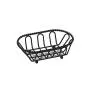 G.E.T. Enterprises Black Oblong Braided Rim Metal Wire Basket Iron Powder Coated Wire Baskets Collection 4-33453 (Pack of 1)