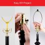 GE, Yellow, 3-Way Kit, Extra Long 8 Ft Clear Cord, 10'' Gold Harp, DIY Lamp Wiring Parts, 250VAC, 250W, UL Listed, 50960