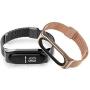 PINHEN Bands for Mi Band 5 Strap,Compatible with Xiaomi Mi Band 3 / Mi Band 4 /Mi Band 5 Wristbands Metal Replacement Adjustable Wrist Straps for Mi Fitness Tracker Smart Band (Rose Gold)