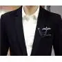 3 Pieces Brooch for Men Suit Shirt Stud Brooch Lapel Pin Brooch Pin Chain Tassel Brooch Pin with Crystal Beads for Suit Shirts Brooch Lapel by TQsuen, Including 1 Flower Lapel Pins, Angel Wings Style
