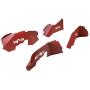 KML JK Front and Rear Inner Fender Kit 6PCS Sheet Metal Red with Logo Cut for 07-18 Wrangler JK