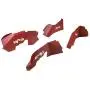 KML JK Front and Rear Inner Fender Kit 6PCS Sheet Metal Red with Logo Cut for 07-18 Wrangler JK KML JK Front and Rear Inner Fender Kit 6PCS Sheet Metal Red with Logo Cut for 07-18 Wrangler JK