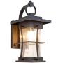 EERU Waterproof Outdoor Wall Sconce Light fixtures, Exterior Wall Lantern Outside Lamps Black Metal with Clear Bubble Glass, Perfect for Exterior Porch Patio House