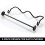 mDesign Versatile Metal Wall Mount Paper Towel Holder & Dispenser, Mounts to Walls or Under Cabinets - for Kitchen, Pantry, Utility Room, Laundry and Garage Storage - 2 Piece Design - Black