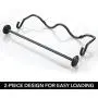 mDesign Versatile Metal Wall Mount Paper Towel Holder & Dispenser, Mounts to Walls or Under Cabinets - for Kitchen, Pantry, Utility Room, Laundry and Garage Storage - 2 Piece Design - Black