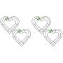 CPreston Interests Heart Shaped Wedding Frame Wreath Making Craft Design 12'' (4 Piece Bundle) Indoor Outdoor