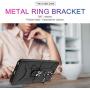 TJS Phone Case Compatible with LG Aristo 4,Aristo 4 Plus +,Escape Plus,K30 2019,Arena 2,X2 2019,Tribute Royal, [Full Coverage Tempered Glass Screen Protector] Metal Ring Magnetic Support (Black)