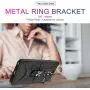 TJS Phone Case Compatible with LG Aristo 4,Aristo 4 Plus +,Escape Plus,K30 2019,Arena 2,X2 2019,Tribute Royal, [Full Coverage Tempered Glass Screen Protector] Metal Ring Magnetic Support (Black)