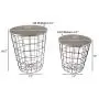 Lavish Home (Gray) Nesting End Tables with Storage Lavish Home (Gray) Nesting End Tables with Storage