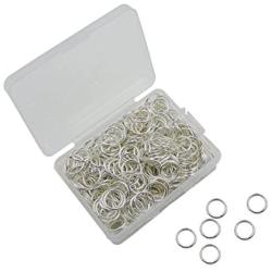 500Pcs 10mm Silver Open Jump Rings Open Connectors Circle Metal Findings