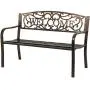 Garden Bench Outdoor Bench for Patio Metal Bench Park Bench Cushion for Yard Porch Work Entryway (Bronze) Garden Bench Outdoor Bench for Patio Metal Bench Park Bench Cushion for Yard Porch Work Entryway (Bronze)