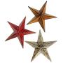 Bellaa 22052 Metal Stars Wall Decor 12 inch Set of 3 Celtic Patio Garden Outdoor