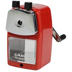 CARL Angel Manual Pencil Sharpener, Red