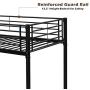 Bonnlo Metal Twin Loft Bed for Kids Space Saver Bed Frame, Black