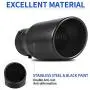 AUTOSAVER88 2.0-2.5 Inch Inlet Black Exhaust Tip, Black Powder Coated Stainless Steel Exhaust Tip, Bolt On Design AUTOSAVER88 2.0-2.5 Inch Inlet Black Exhaust Tip, Black Powder Coated Stainless Steel Exhaust Tip, Bolt On Design