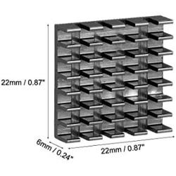 uxcell Electronic Radiators Heatsink for MOS GPU IC Chip Black 22 x 22 x 6 mm 8pcs