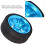 Drfeify RC Car Wheel Hub Kit, 4pcs Rubber Tire Metal Wheel Hub 1/18 RC Car Accessories Compatible for WLtoys A959 A979