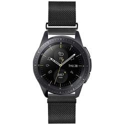 WNIPH 20mm Quick Release Stainless Steel Mesh Watch Band Compatible with Galaxy Watch/ Active2 44mm 40mm / Gear Sport / Gear S2 Classic / Garmin Vivoactive 3, Metal Replacement Sport Strap(Black,20mm)