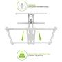 Kanto PDX680W Full Motion Articulating TV Wall Mount for 39-inch to 80-inch TVs Weighing up to 125 Pounds | Integrated Cable Management | Low Profile and 24 in Extension | White