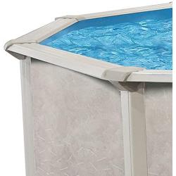 Cornelius Aquarian Phoenix 18 x 52 Foot Round Steel Constructed Frame Above Ground Family Sized Outdoor Backyard Swimming Pool Without Liner or Skimmer