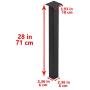 MBQQ Furniture Legs H28'' Rustic Decory Table Legs,Heavy Duty Metal Desk Legs,Dining Table Legs,Set of 4 Black,DIY Iron Legs