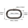 BIKICOCO 1-1/4 Metal Oval Ring Buckle Loops Non Welded for Leather Purse Bags Handbag Straps, Gunmetal - Pack of 10