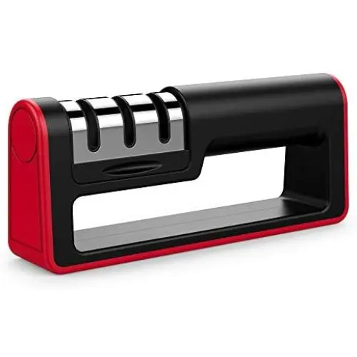 Upgraded Kitchen Knife Sharpener, Ulwae 3-Stage Chef Knife Sharpener to Restore Non-Serrated Knife Blades Quickly, Safely, and Easy to Use for Kitchen, Camping & Hiking Upgraded Kitchen Knife Sharpener, Ulwae 3-Stage Chef Knife Sharpener to Restore Non-Serrated Knife Blades Quickly, Safely, and Easy to Use for Kitchen, Camping & Hiking