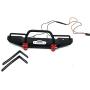 RCLIONS Aluminum Metal Front Bumper with LED Headlights Towing Shackles for TRX4,SCX10-ii 1/10th RC Crawler Car
