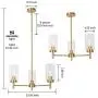 VINLUZ 3 Lights Modern Chandeliers Metal Light Fixtures Ceiling Brushed Brass Industrial Pendant Lighting for Dinging Room Living Room Kitchen Bedroom Hallway VINLUZ 3 Lights Modern Chandeliers Metal Light Fixtures Ceiling Brushed Brass Industrial Pendant Lighting for Dinging Room Living Room Kitchen Bedroom Hallway