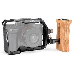 SMALLRIG Camera Cage Kit Professional Kit for Sony Alpha 7S III / A7S III / A7S3 with HDMI Cable Clamp and Wooden Side Handle - 3008