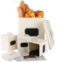 Home By Jackie X321 Cream White Set of 5 Metal Food Tin Canister/Bread Bin/Container/Box/Set (Cream)