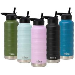 MIRA 32 Oz Stainless Steel Water Bottle with Straw Lid- Vacuum Insulated Double Walled Thermos Flask - Reusable Metal Hydro Bottle - Leak-Proof Sports Bottle - Lilac