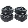 Bonarty 4Pcs 1/10 Metal RC Crawler Snow Tires Track Wheels for Trx4 Gen8 Truck Car Parts