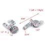 Tulead Toilet Seat Hinges Zinc Alloy Replacement Hinges Adjustable Toilet Seat Bolts Nuts Left and Right Hinges Kits with Mounting Screws (Not Soft Close)