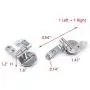 Tulead Toilet Seat Hinges Zinc Alloy Replacement Hinges Adjustable Toilet Seat Bolts Nuts Left and Right Hinges Kits with Mounting Screws (Not Soft Close)