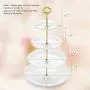 NWK 3/4-Tier Cupcake Stand with Crystal Clear Plates and Gold Metal Struts Dessert Tower Display Rack Serving Tray for Wedding Birthday Autumn Thanks Giving Baby Shower Party NWK 3/4-Tier Cupcake Stand with Crystal Clear Plates and Gold Metal Struts Dessert Tower Display Rack Serving Tray for Wedding Birthday Autumn Thanks Giving Baby Shower Party