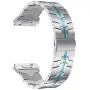 RABUZI Band Compatible for Fitbit Ionic Band,Enamel Process Stainless Steel Metal Accessory Metal Watch Strap Compatible Fitbit Ionic Smartwatch,Silver+Blue Enamel process