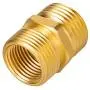 Breezliy Garden Hose Connector Adapter,2-Pack Couple 3/4 Inch GHT End Connector Fitting,Industrial Metal Brass Garden Hose to Pipe NPT Fitting Connect with 4 Washers Breezliy Garden Hose Connector Adapter,2-Pack Couple 3/4 Inch GHT End Connector Fitting,Industrial Metal Brass Garden Hose to Pipe NPT Fitting Connect with 4 Washers