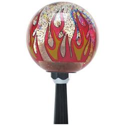 American Shifter 327579 Clear Rat Fink Flame Metal Flake Shift Knob with M16 x 1.5 Insert