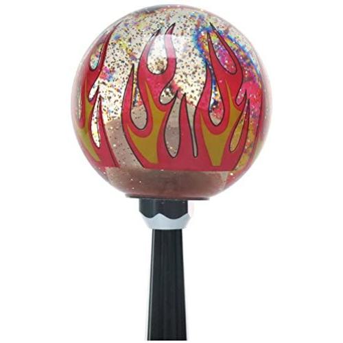 American Shifter 327579 Clear Rat Fink Flame Metal Flake Shift Knob with M16 x 1.5 Insert