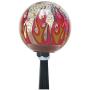 American Shifter 327579 Clear Rat Fink Flame Metal Flake Shift Knob with M16 x 1.5 Insert