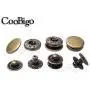 100 Pack Metal 10mm Press Studs Sewing Button Antique Brass Snap Fasteners Leather Craft Cloth Bags Backpack Garment Accessorie Dog Cat Collar Parts #GZ153-10BR