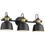 Autelo 3-Light Bathroom Vanity Light Fixture Over Mirror with Black Metal Shade W3700-3 BK
