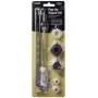PF WaterWorks PF0907 Assembly Lavatory Pop-Up Drain Repair Kit-Threaded Adjustable Center Pivot Nuts (Universal, Moen, Pfister), 3 Sizes of Balls, Clip, Linkage, Pull Rod, (Plastic), Chrome