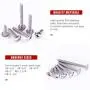 Hilitchi 240 Pcs #8 304 Stainless Steel Phillips Truss Head Self Tapping Sheet Metal Screws Assortment Kit Set