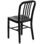 Flash Furniture Commercial Grade Black Metal Indoor-Outdoor Chair